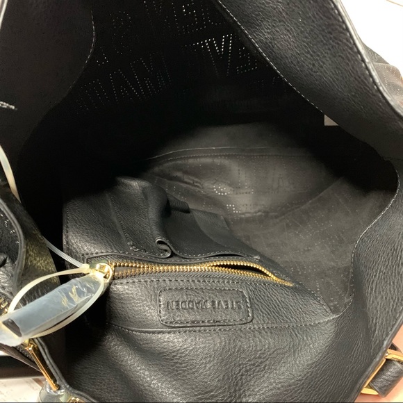 Steven Madden Black Bsaylor Logo Tassel Tote - Picture 5 of 6